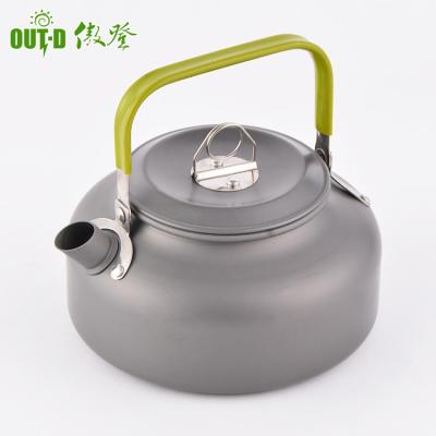 China Sustainable 0.6L Mini Portable Outdoor Aluminum Water Kettle Teapot For Camping Hiking for sale