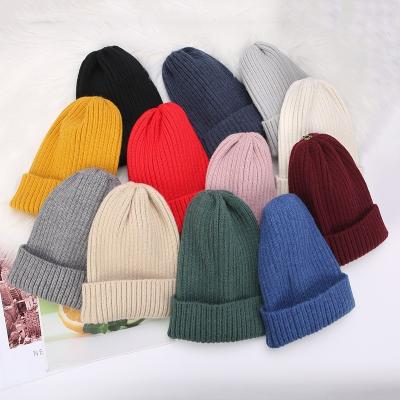 China 2023 High Quality Casual Winter Beanie Hat White Custom Beanies For Adults Knitted Logo Embroidered Printing Custom Beanie for sale