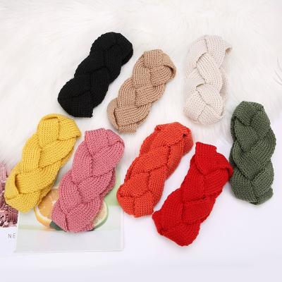 China Cheap Soft Winter Headbands Custom For Women High Quality Knitted Cross Knitted Headband for sale