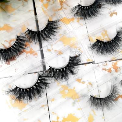 China Wholesale 5d mink eyelashes free sample long lashes 25mm mink lashes 25mm natural good quality private label for sale