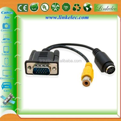 China Computer factory supply wholesale 15 pin cable VGA to AVI for sale