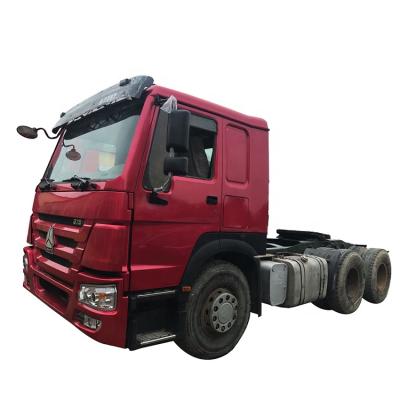 China china 6*4 used truck head 371hp 10tires howo tractor truck in stock 6800*2490*3450 for sale