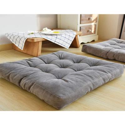 China Anti Dust Mites Thickened Soft Quilted Solid Corduroy Meditation Cushion Floor Pillow Cushion for sale