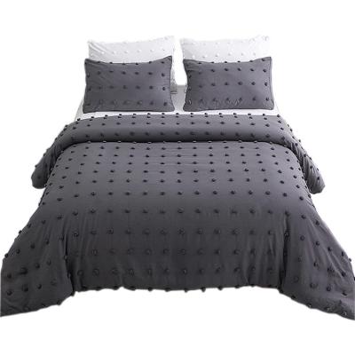 China New Design 3D Dots Jacquard Fleece Comforter Set Non-Toxic Handmade Tufted Bedding Set Fluffy Sale for sale