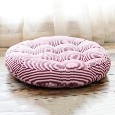 China Breathable Cotton And Canvas Thicken Decorative Round Cushion Floor Cushion for sale