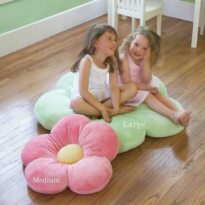 China Washable Hot Sale Indoor Outdoor Quilted Floor Resting Washable Girl Flower Floor Cushion for sale