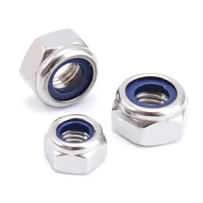 China Heavy Industry DIN985 Carbon Steel Nylon Lock Nuts High Quality Grade 8.8/10.9 H.D.G, PLAIN, BLACK ZINC for sale