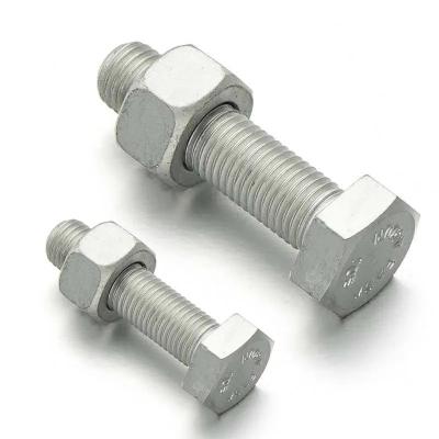 China BOT AND NUT Astm A490 High Strength Structural Reasonable Price Construction Steel SS304 Heavy Metal Hex Bolt Stud With A563 Nuts for sale