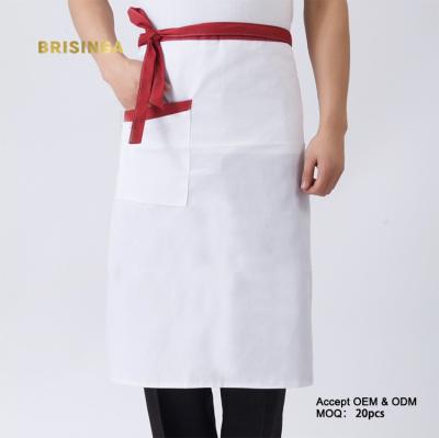 China High Quality Wholesale Waist Half Apron Drinks/Food Custom Logo Cleaning Kitchen Apron For Unisex for sale