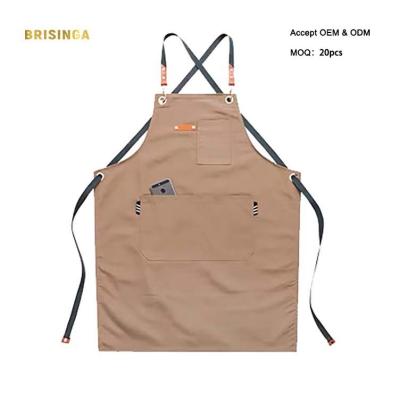 China Colorful Drinks / Food 100% Cotton Bartender Kitchen Aprons With Logo Custom In Cotton for sale