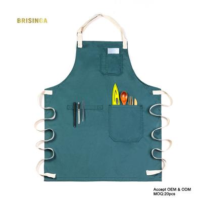 China Custom Drinks / Food Serving Vintage Cooking Eco - Friendly Apron Fashionable Kitchen Apron for sale