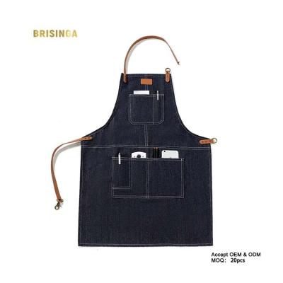 China Drink / Food Denim Jean Work Apron Salon Barber Heavy Duty Hairdressers Apron for sale