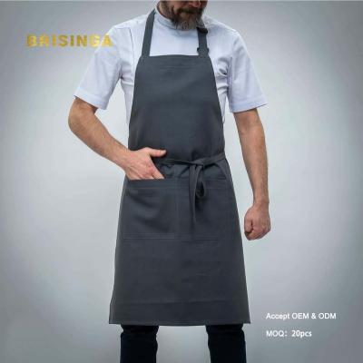 China High Quality Custom Made Food/Beverage Chef Kitchen Apron For Men Adjustable Cotton Bartender Apron for sale