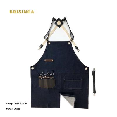 China Drink/Food Barber Work Aprons With Pockets Kitchen Barber Gardening Waterproof Custom Apron for sale