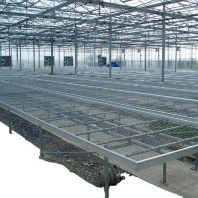 China Greenhouse Bench Wire Mesh Bench Systems Movable Rolling Benches for sale