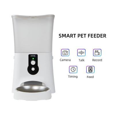 China Hot Selling Automatic Pet Feeder Camera With Stainless Steel Food Bowl Designed for sale