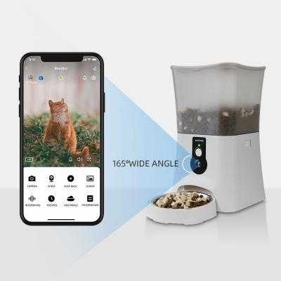 China Auto Feeder 5L Smart Cat Automatic Pet Feeder with HD 1080P Camera Smart Pet Feeder for Cat and Dog for sale