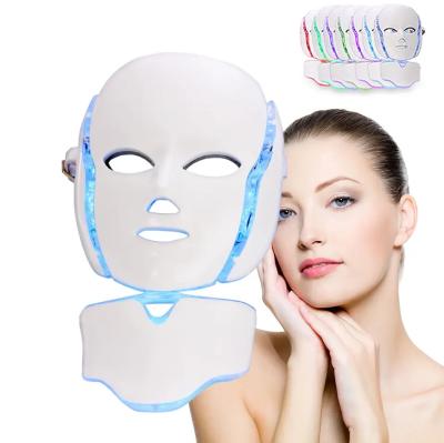 China Skin Rejuvenation Red Led Light Therapy Infrared Mask Face Spa 7 Color Mask for sale