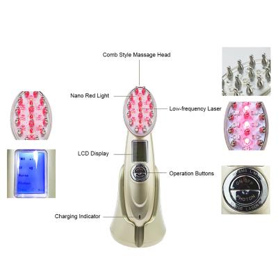 China Hair Brush Electric Laser Hair Growth EMS Comb Infrared Massage Comb for sale