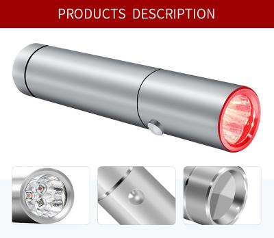 China Gift Box Packed 630nm 660nm 850nm 3 LED Red Light Torch For Wrinkles Reduce for sale