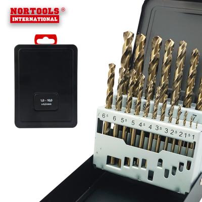 China High Quality Perfect Cut 19PCS HSSE Cobalt M35 Twisi Drill Bit Sets For Metal Drilling for sale