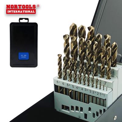 China High Quality Perfect Cut 25PCS HSSE Cobalt M35 Twisi Drill Bit Sets For Metal Drilling for sale