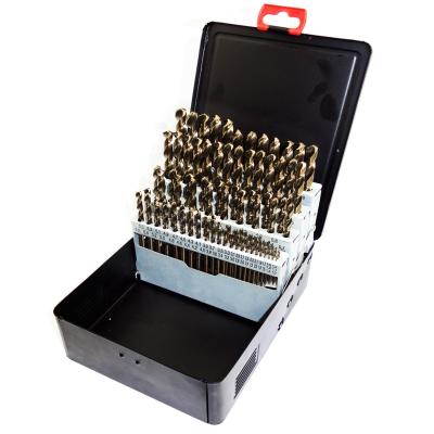 China Perfect Cut Set of 91 PCS HSS M35 Cobalt Metal Twist Drill Bits for sale