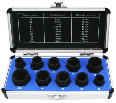 China 10pcs Multifunctional Professional Nut Puller Set for sale