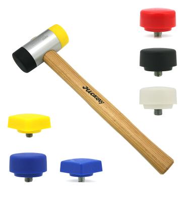 China Wooden 8 In 1 Two Way Mallet Soft Faced Nylon Head Hammer Set for sale