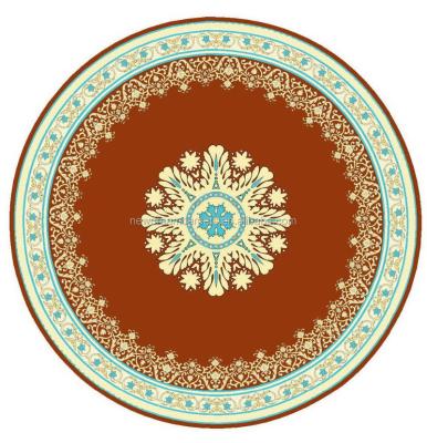 China Jacquard Fashion Design Wool Handmade Round Rug for sale