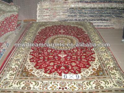 China Handknotted Classic Style Hand Tied Silk Blanket for sale