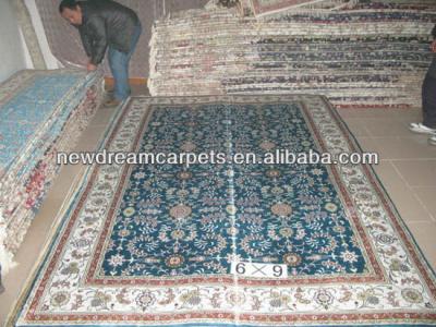 China Beautiful High Quality Handknotted Chinese Silk Carpet, Silk Blanket for sale