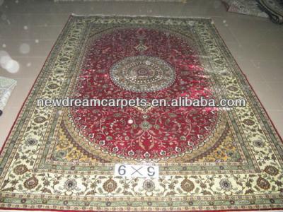 China Handknotted Chinese Handmade Silk Carpet 600*900 for sale