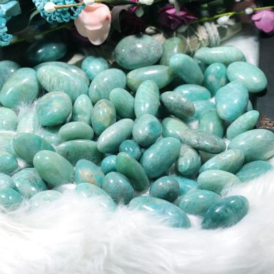 China China Wholesale Hot Sale Polished Natural Crystal Palm Tumbled Stones Amazonite Palm for Healing for sale