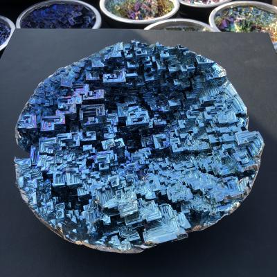 China Natural Blue Mineral Stone Crystal For Decoration Beautiful Rough Stone Bismuth Wholesale From China for sale