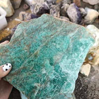 China China Wholesale Natural Rough Stone Sky Blue Crystal Stone Raw Amazonite For Healing Decoration for sale