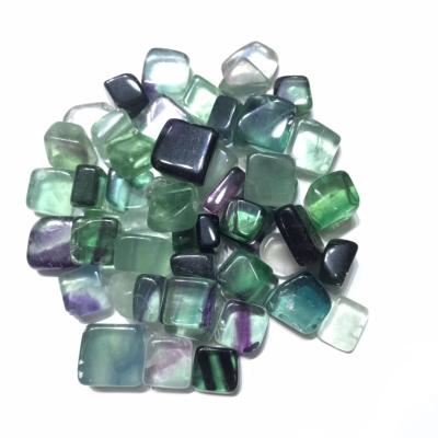 China China Wholesale Healing Crystal Colorful Fluorite Square Stone Natural Rough Stone For Decoration for sale