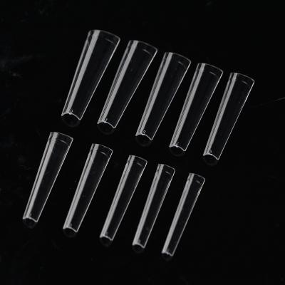 China Hot Selling Durable Tapered Nail Tips XXL Square Coffin Transparent No C Curve Gel Soft Artificial Nail Tips for sale