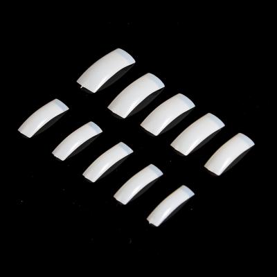 China 500pcs Clear Thin French Tapered Square Fake Nail Tips Clear Thin Plastic White Coffin Nail Salon Nail Tips Artificial Finger Nail Tips for sale