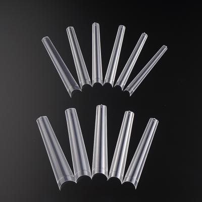 China 500pcs Clear Box Thin 3XL Non C XXXL Coffin Nails Easy Direct Apply French XXXL No C Curve Coffin Nail Tips for sale