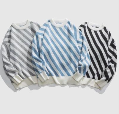 China Sweater Switch Design Customized Striped Sweater 2021 Mens Sweater Plus Size Mens Sweaters for sale