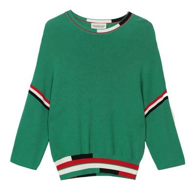 China Latest Designer Switch Designer Anti-wrinkle Half Knitted Sweater Factory Green Cardigan Women Sweater Crewneck Sweater for sale