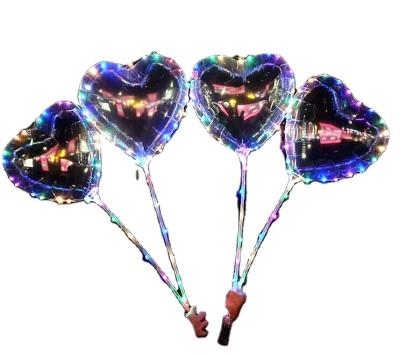 China Hot Sale Gift Toy Valentine's Day Heart Shape LED Balloon With Light For Lovers for sale