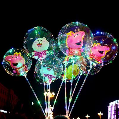 China Promotional Toy BOBO LED Glowing Balloon With Cartoon Characters In It for sale