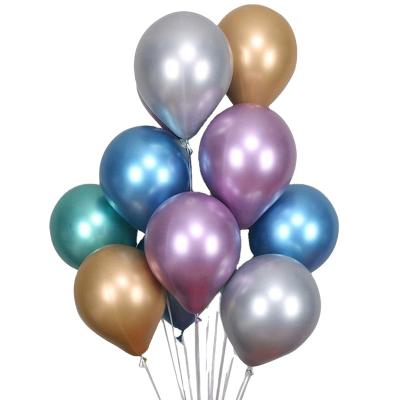 China Gift Toy Giant Metallic Silver Gold Globos Inflatable Balloons Helium Latex Chrome Balloons for sale