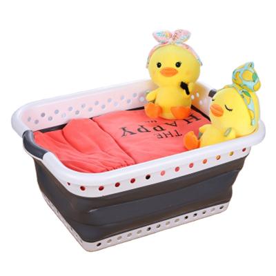 China Custom Foldable Baby Home Storage Plastic Dirty Collapsible Large Laundry Baskets for sale