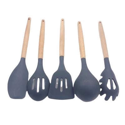 China Sustainable 5pcs Silicone Cooking Nordic Silicone Cooking Tableware Kitchenware Silicone Kitchenware Set for sale