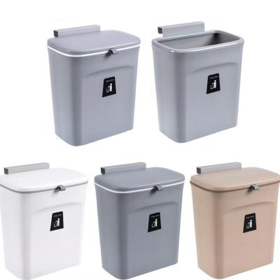 China Newest Sustainable High Quality Kitchen Wall Hanging Plastic Recycle Garbage Bin Bin With Lid for sale