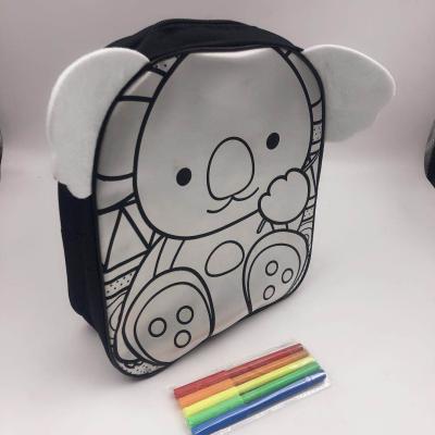 China DIY Amazon Hotselling Smooshy Girl Educational Doodle DIY Drawing Tote Bag Kids Toy Set for sale