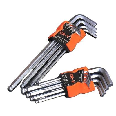 China CRV 9PCS Ball Head Allen Wrench Hex Key Hex Socket Set for sale